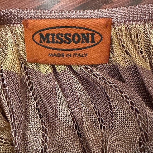 Missoni - capped sleeve tank with gold zipper - size US 6 - Picture 8 of 9